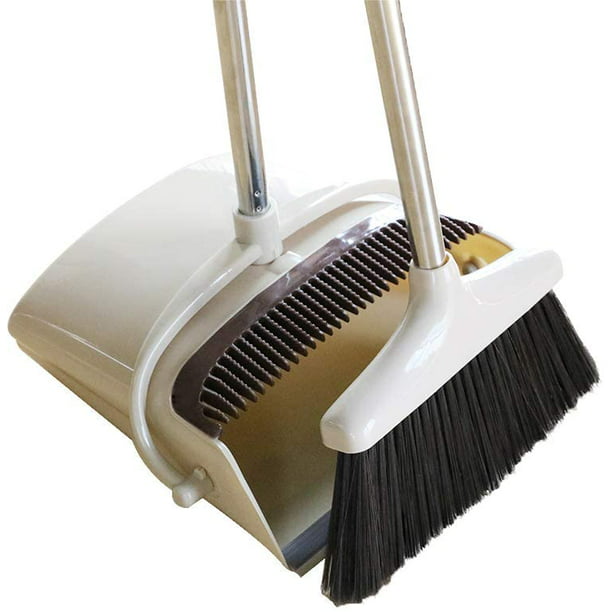 Pet Hair Cleaning Broom and Dustpan Set with Long Extendable Handle-Wisp Holder